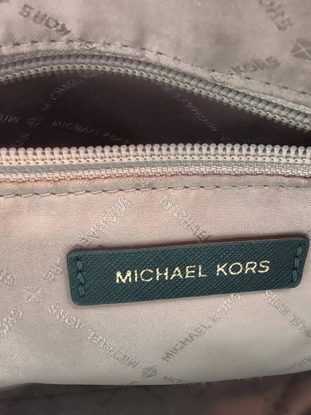 Michael Kors Dark Green Saffiano Leather Satchel